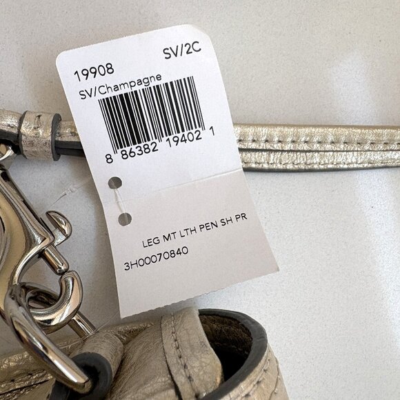 Coach Legacy Metallic Leather Penny Shoulder Bag Purse Crossbody 19908 Champagne - Picture 5 of 11